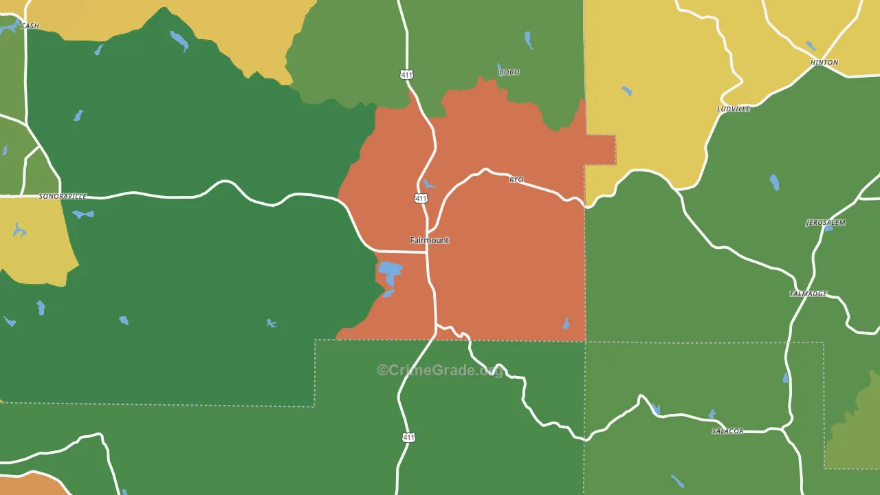 30139, GA Map of Theft Rates