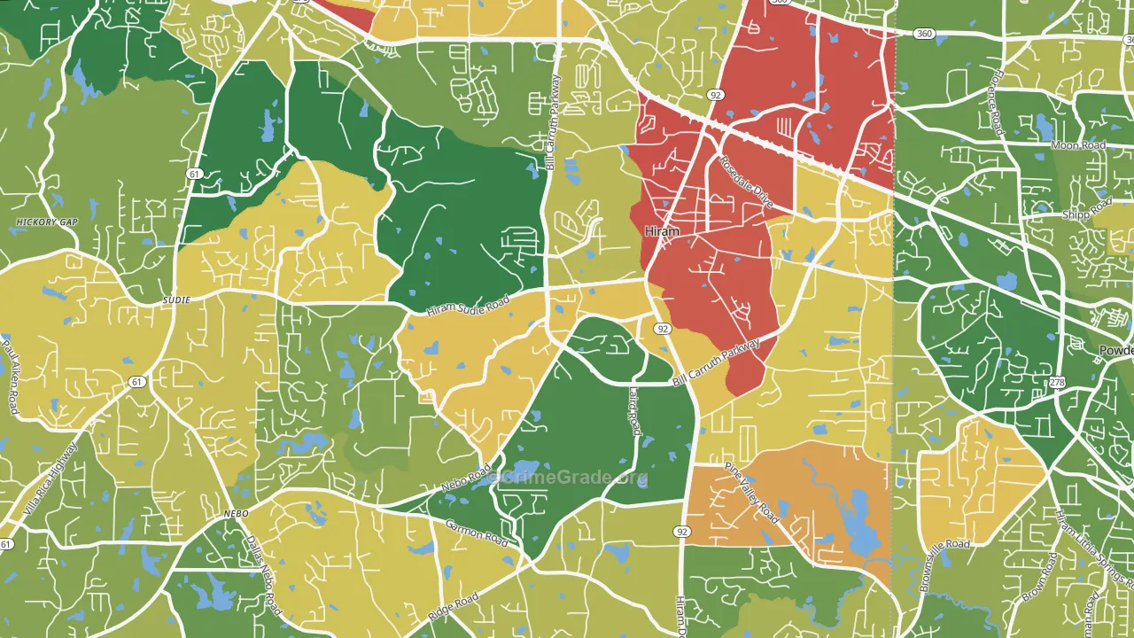 30141, GA Map of Theft Rates
