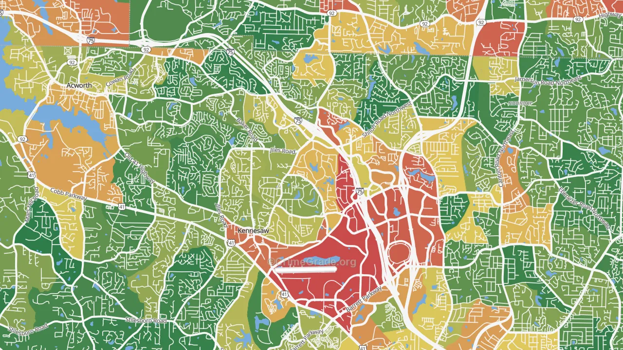 30144, GA Map of Theft Rates