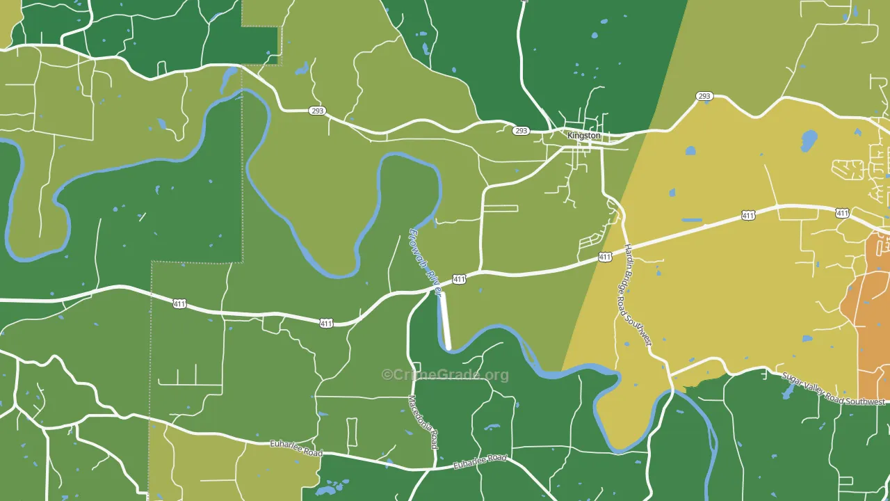 30145, GA Map of Theft Rates
