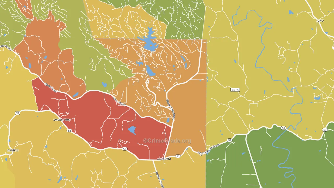 30148, GA Map of Theft Rates