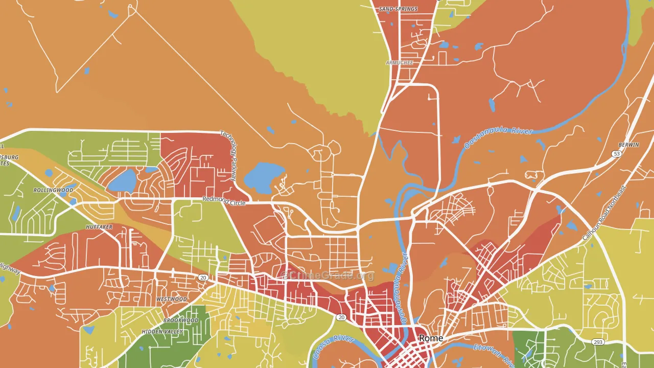 30149, GA Map of Theft Rates