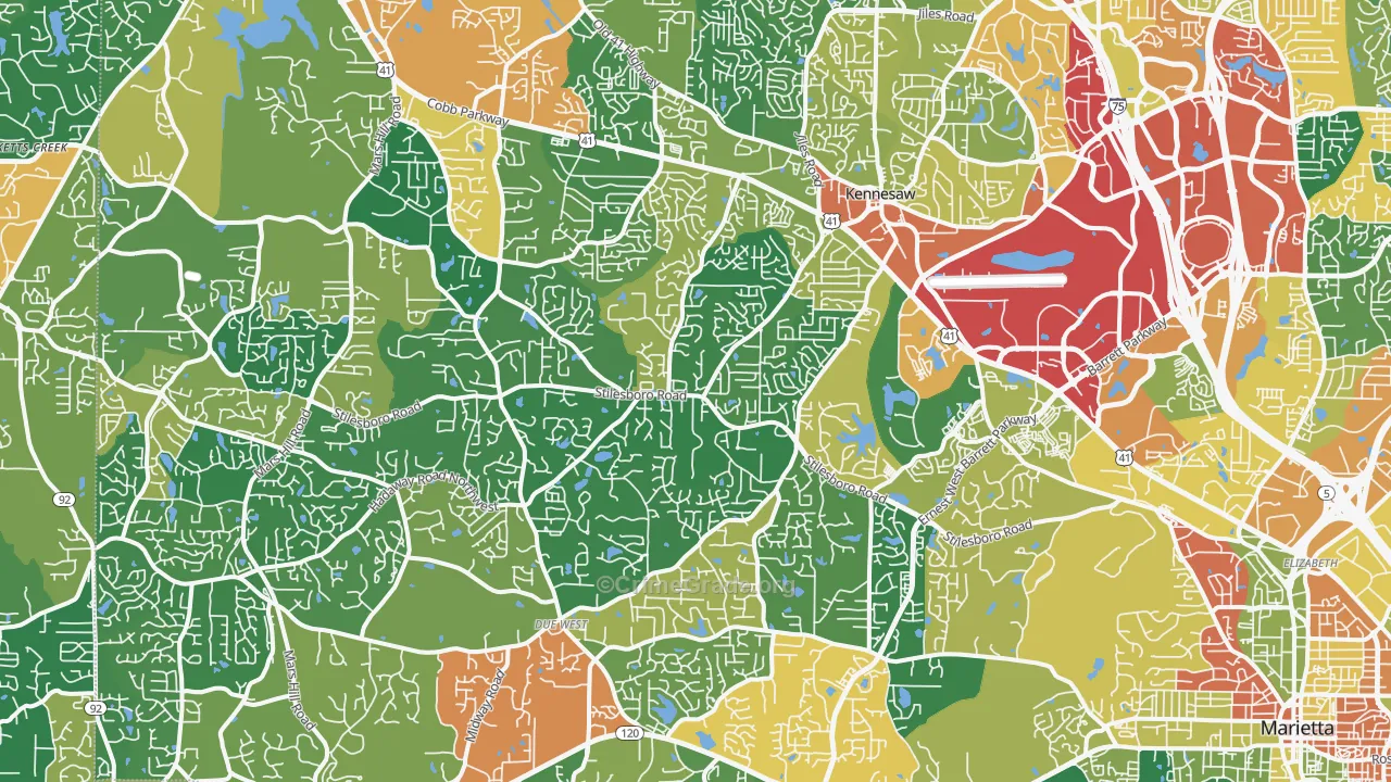 30152, GA Map of Theft Rates