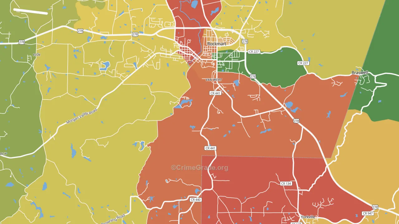 30153, GA Map of Theft Rates