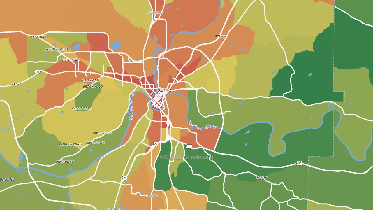 30161, GA Map of Theft Rates