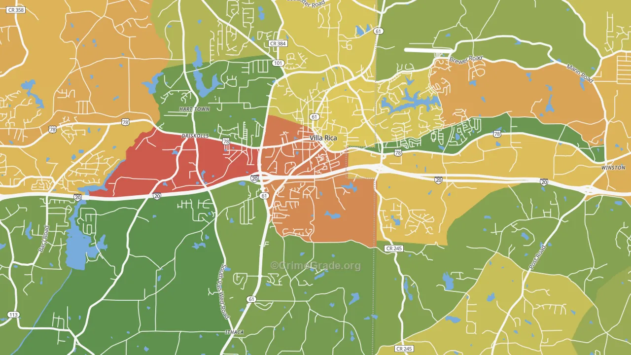 30180, GA Map of Theft Rates