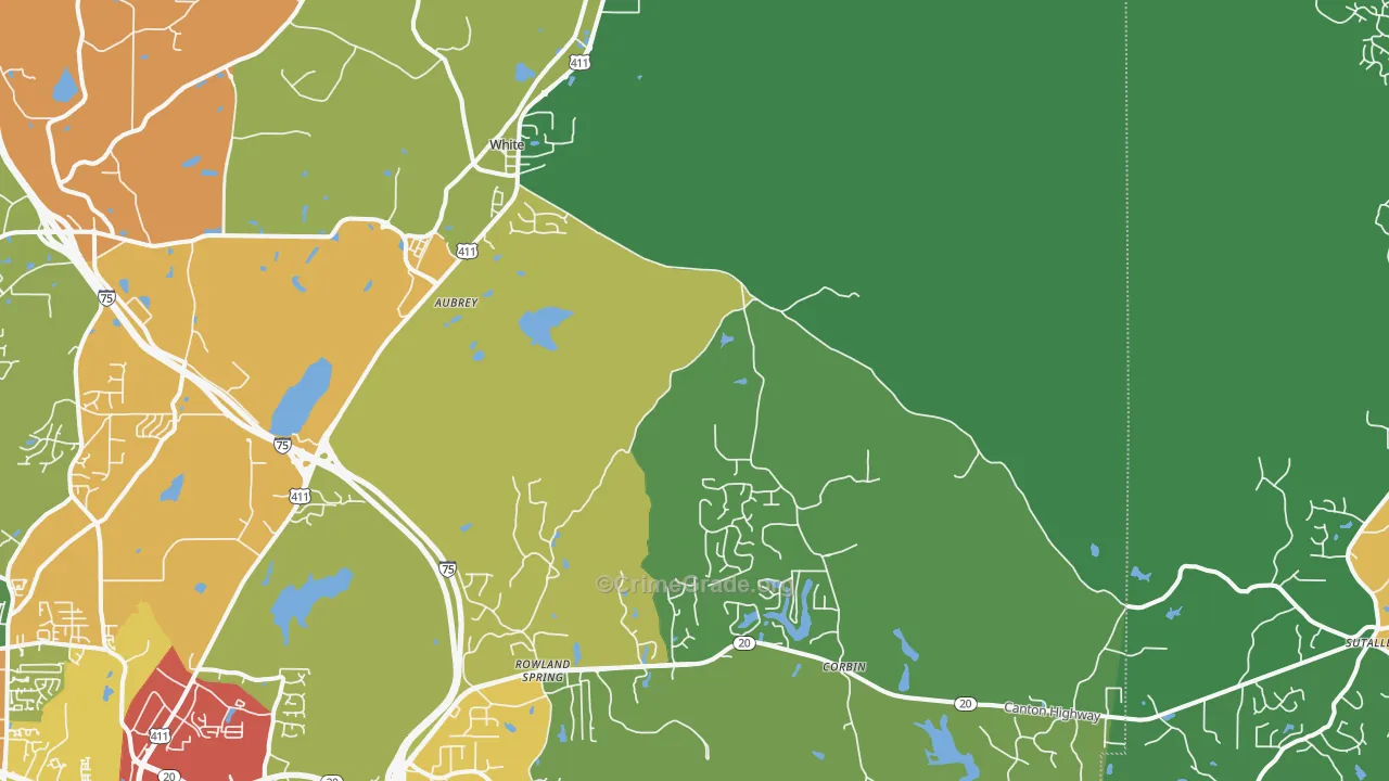 30184, GA Map of Theft Rates