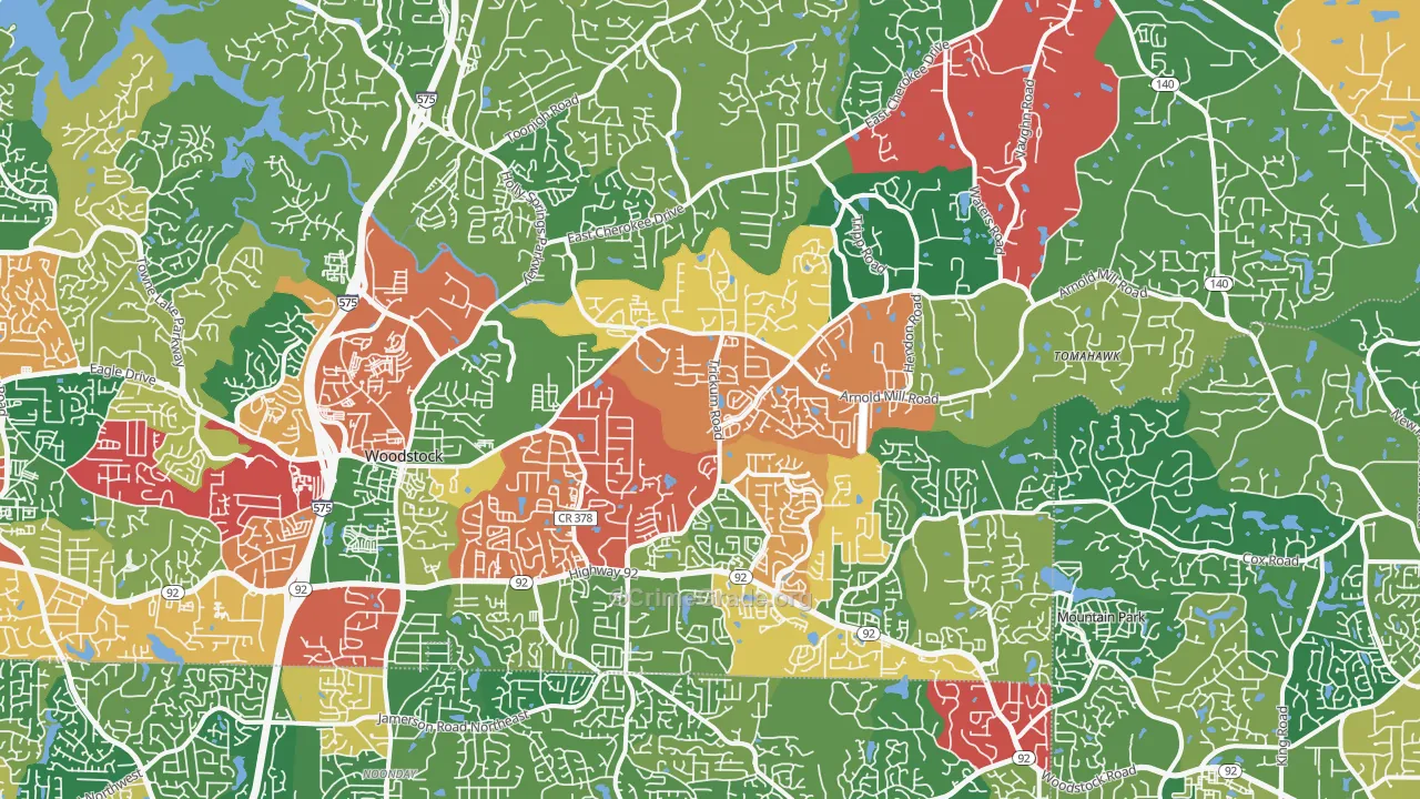 30188, GA Map of Theft Rates