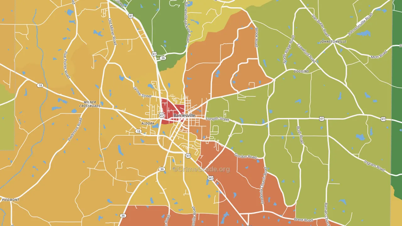 30204, GA Map of Theft Rates