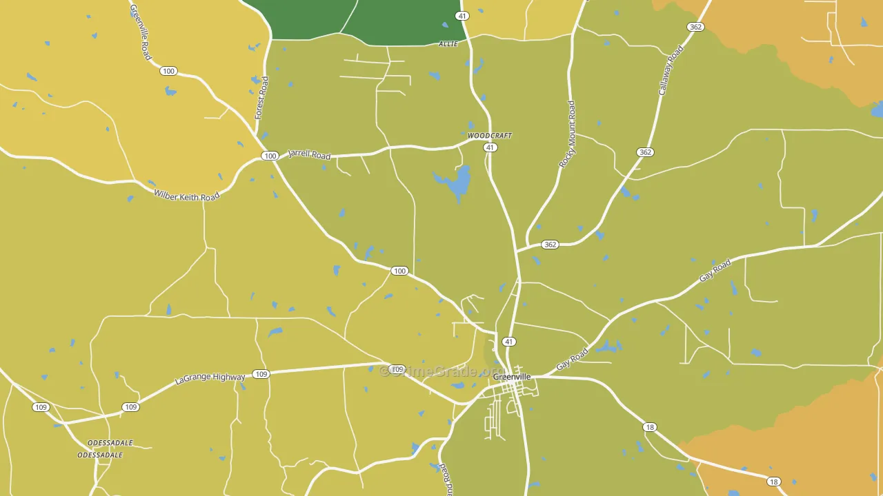 30222, GA Map of Theft Rates