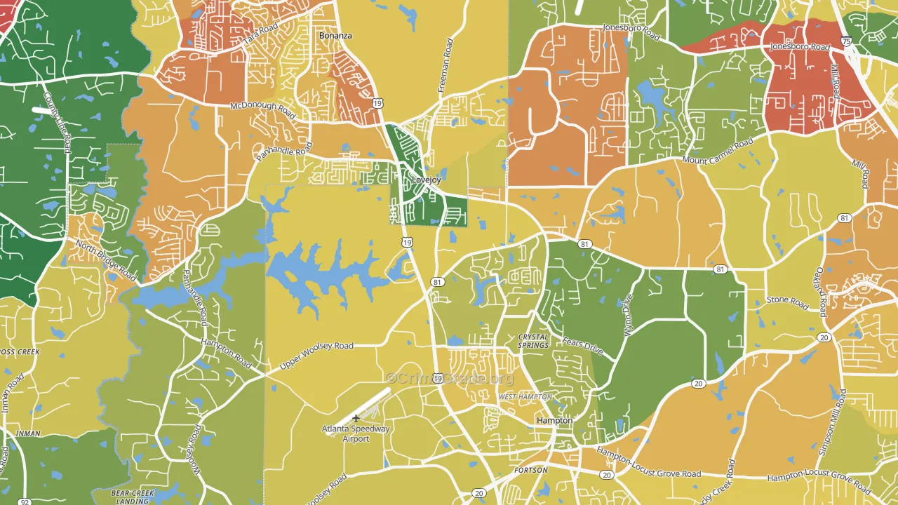 30228, GA Map of Theft Rates