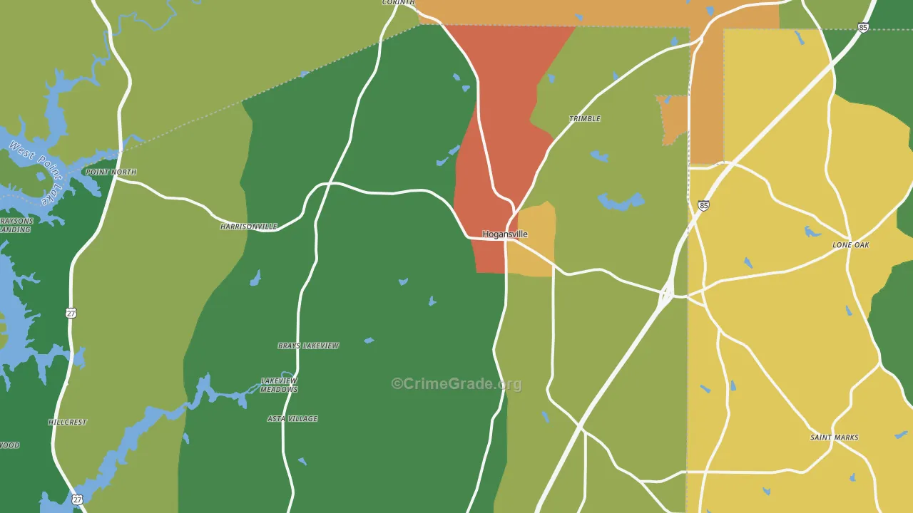 30230, GA Map of Theft Rates