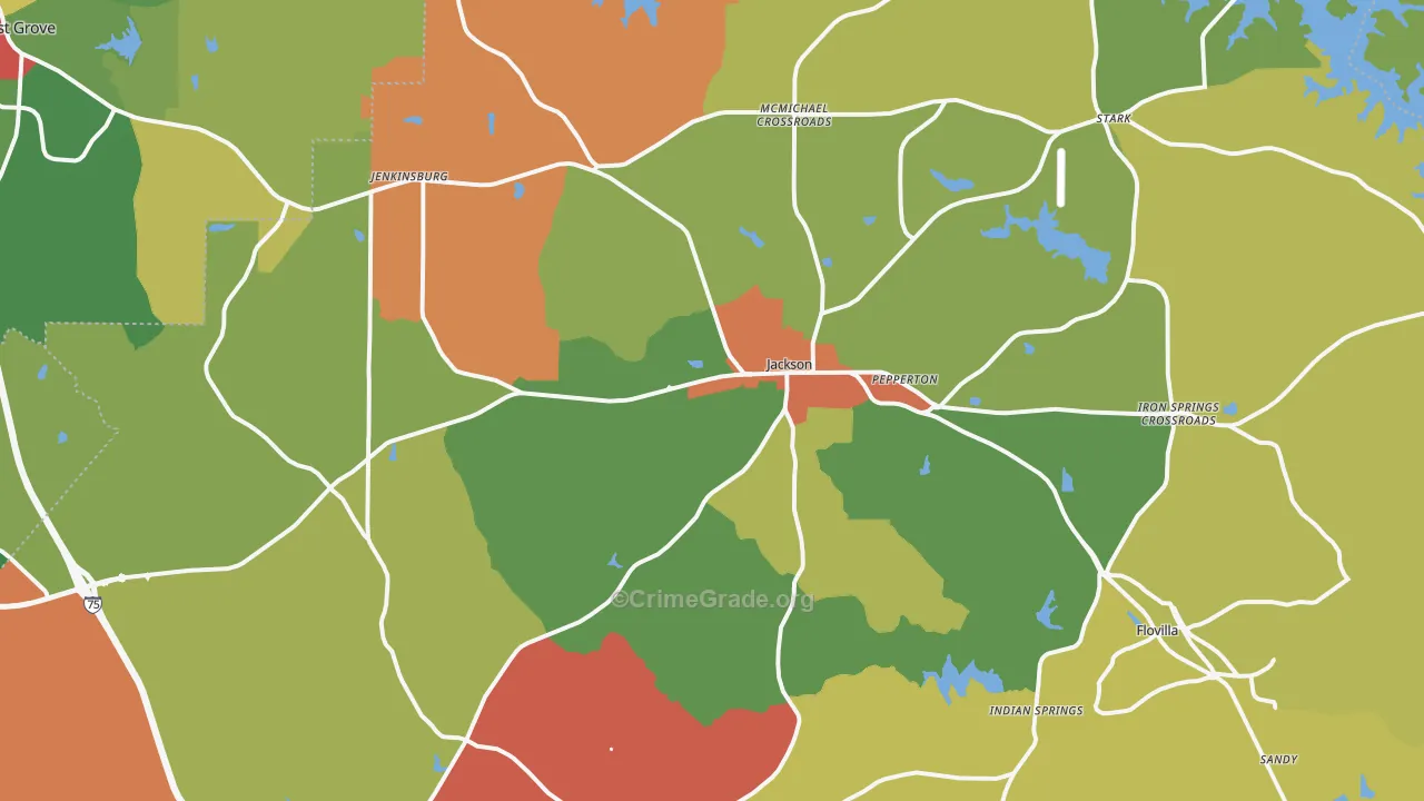 30233, GA Map of Theft Rates