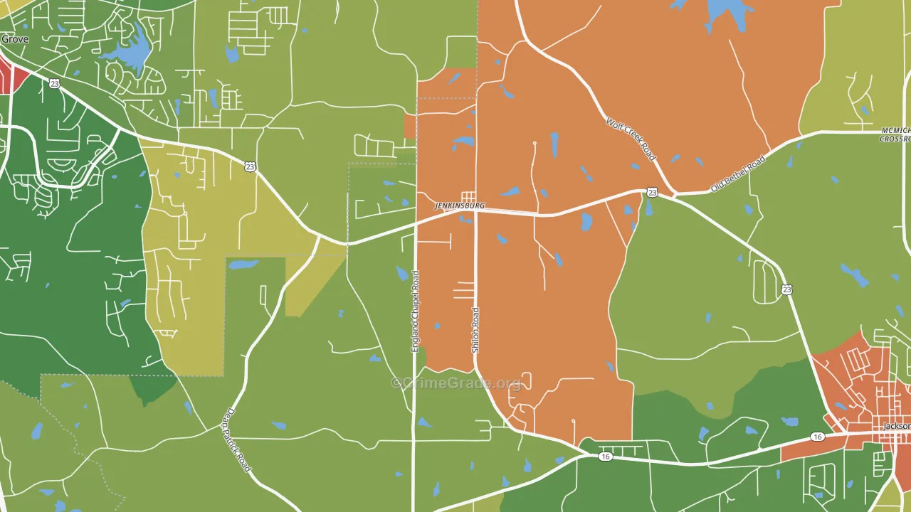 30234, GA Map of Theft Rates