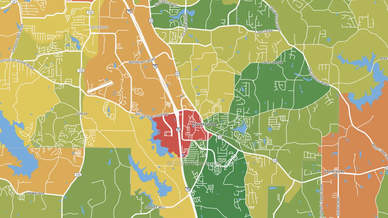 30248, GA Map of Theft Rates