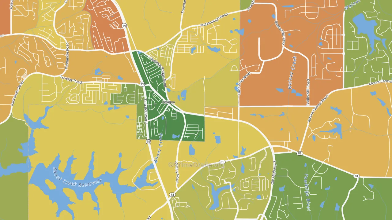 30250, GA Map of Theft Rates