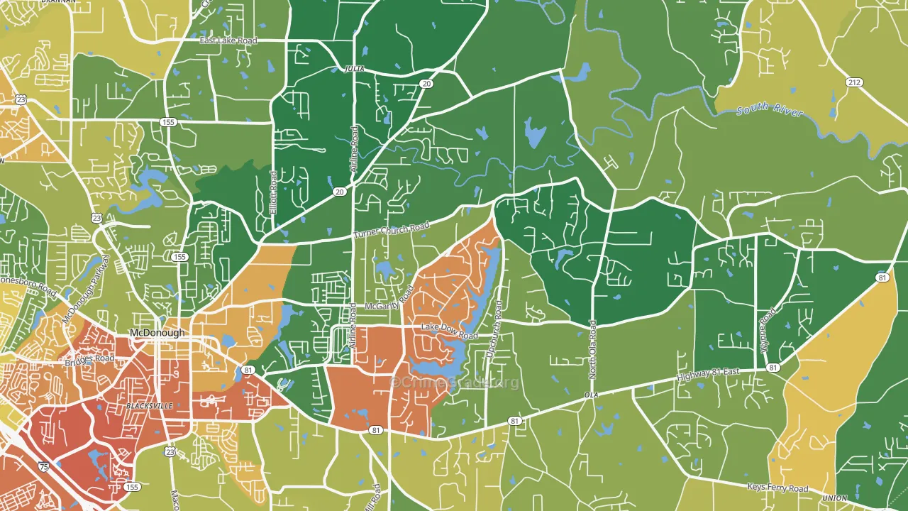 30252, GA Map of Theft Rates