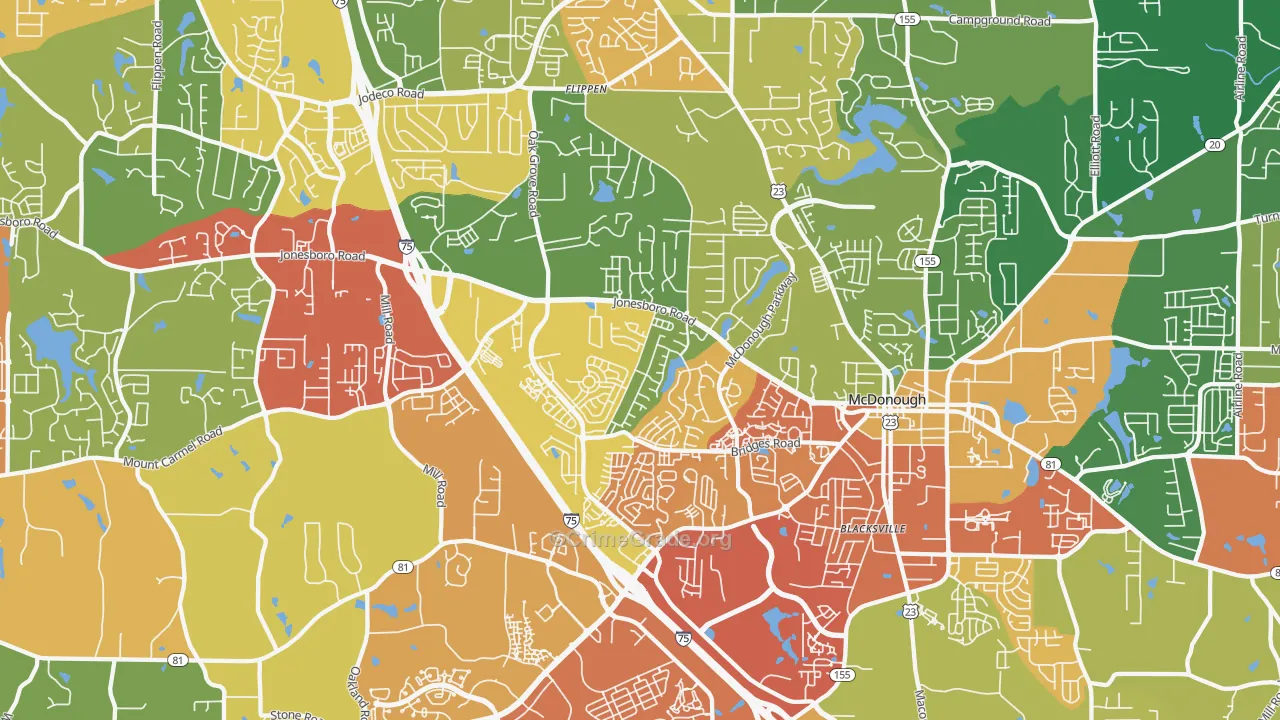 30253, GA Map of Theft Rates