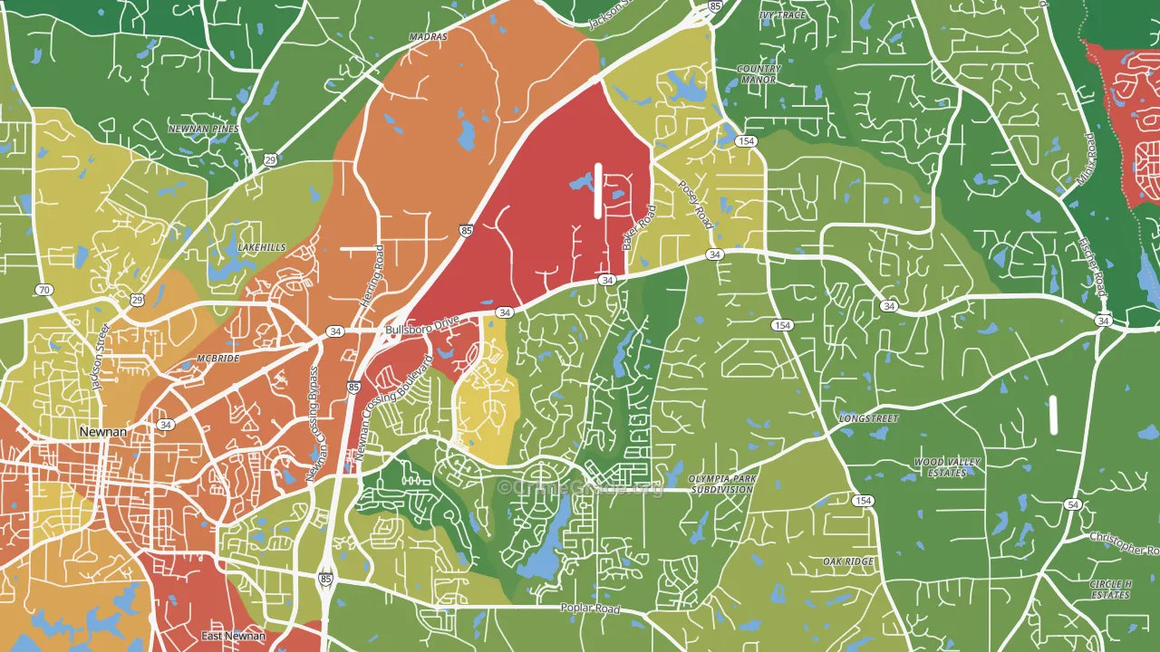 30265, GA Map of Theft Rates