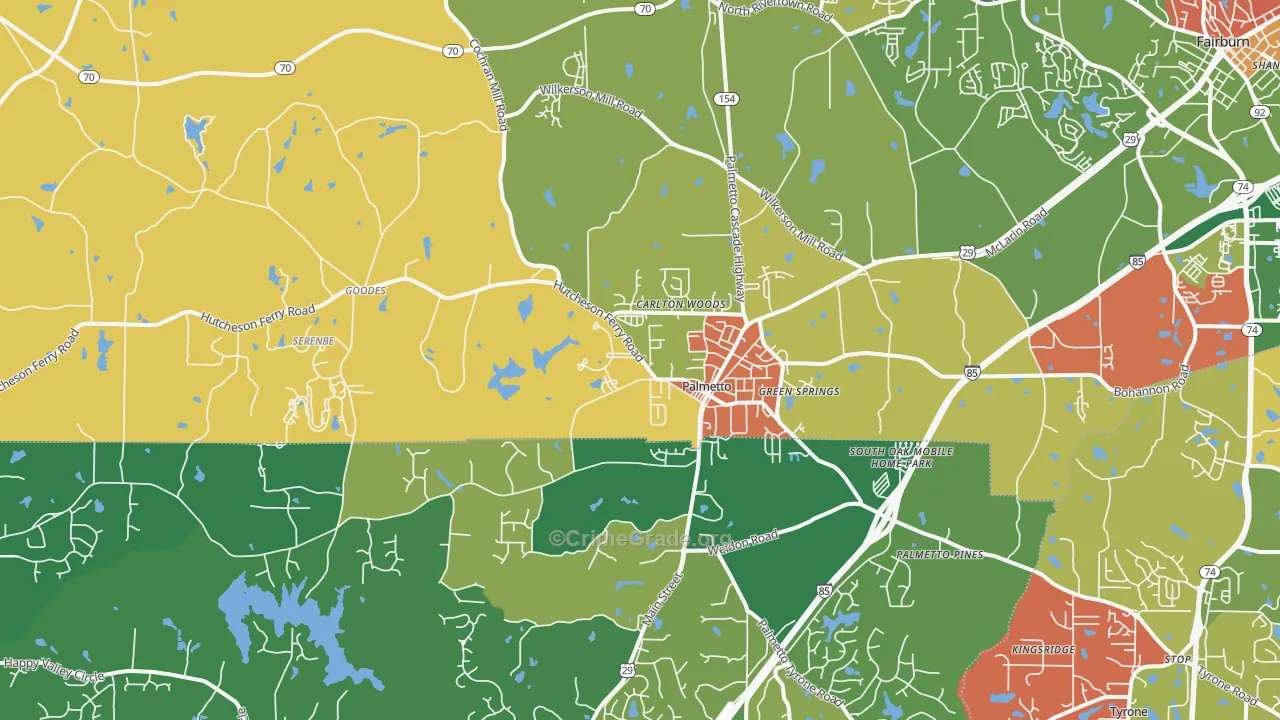 30268, GA Map of Theft Rates