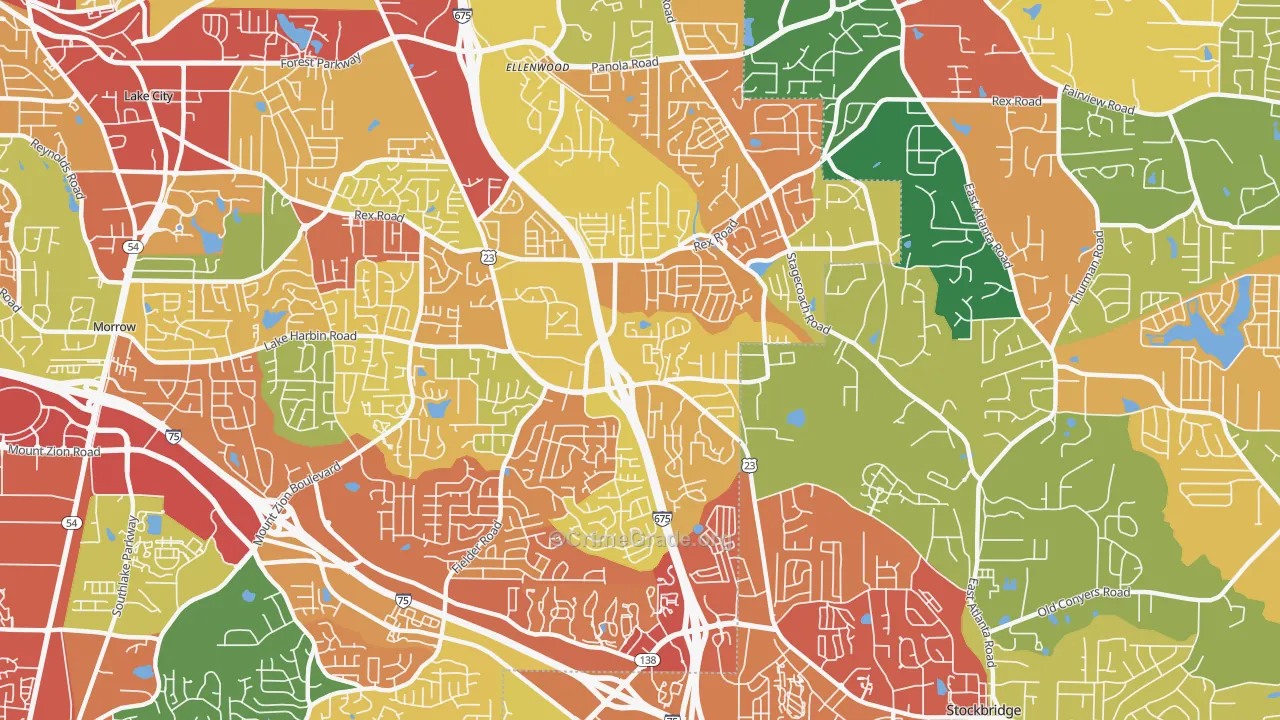 30273, GA Map of Theft Rates