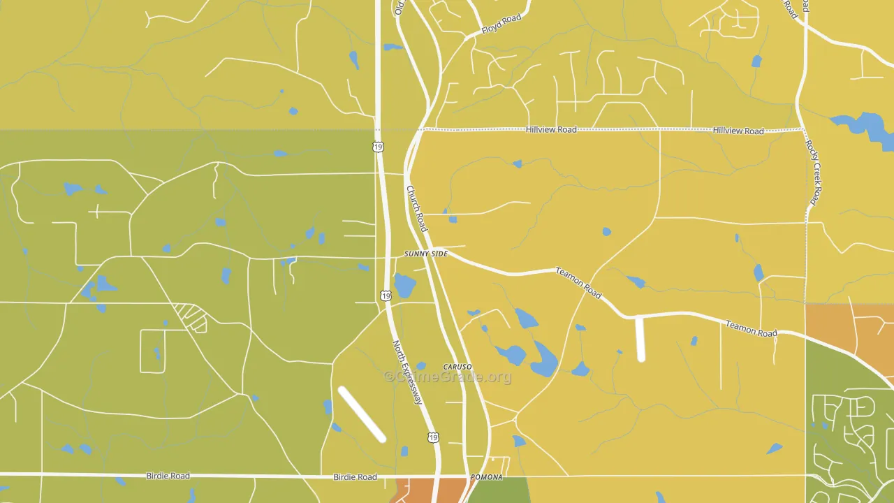 30284, GA Map of Theft Rates