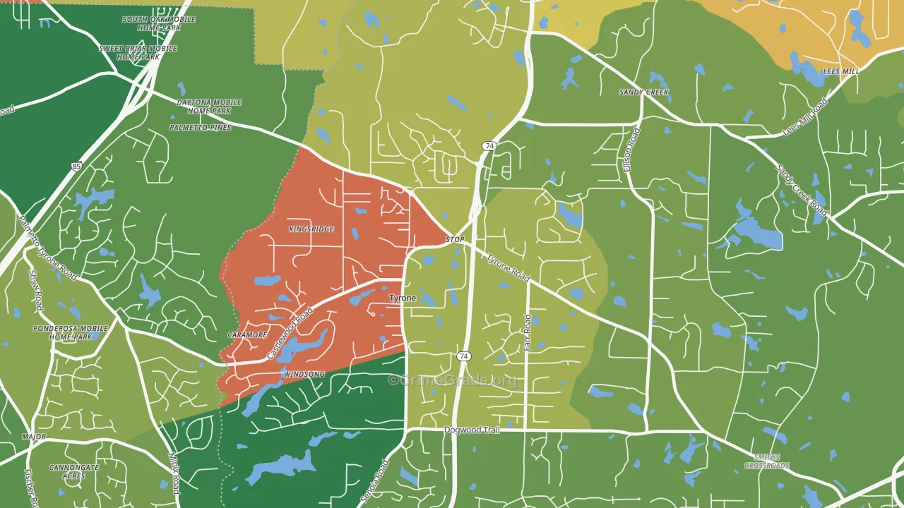 30290, GA Map of Theft Rates