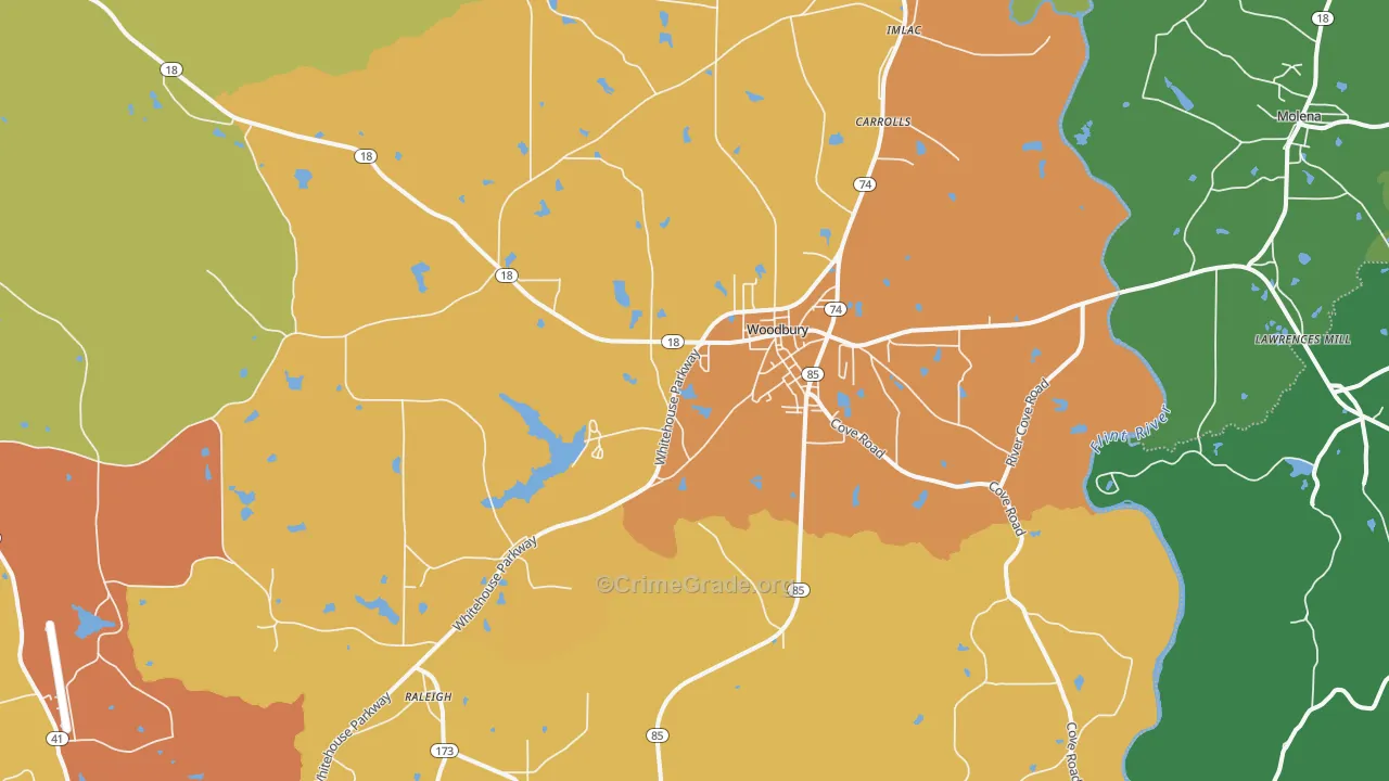 30293, GA Map of Theft Rates
