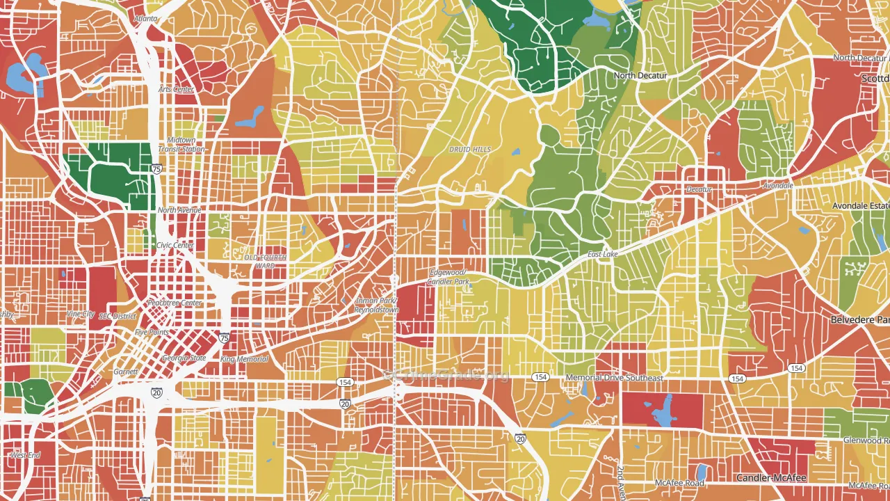 30307, GA Map of Theft Rates