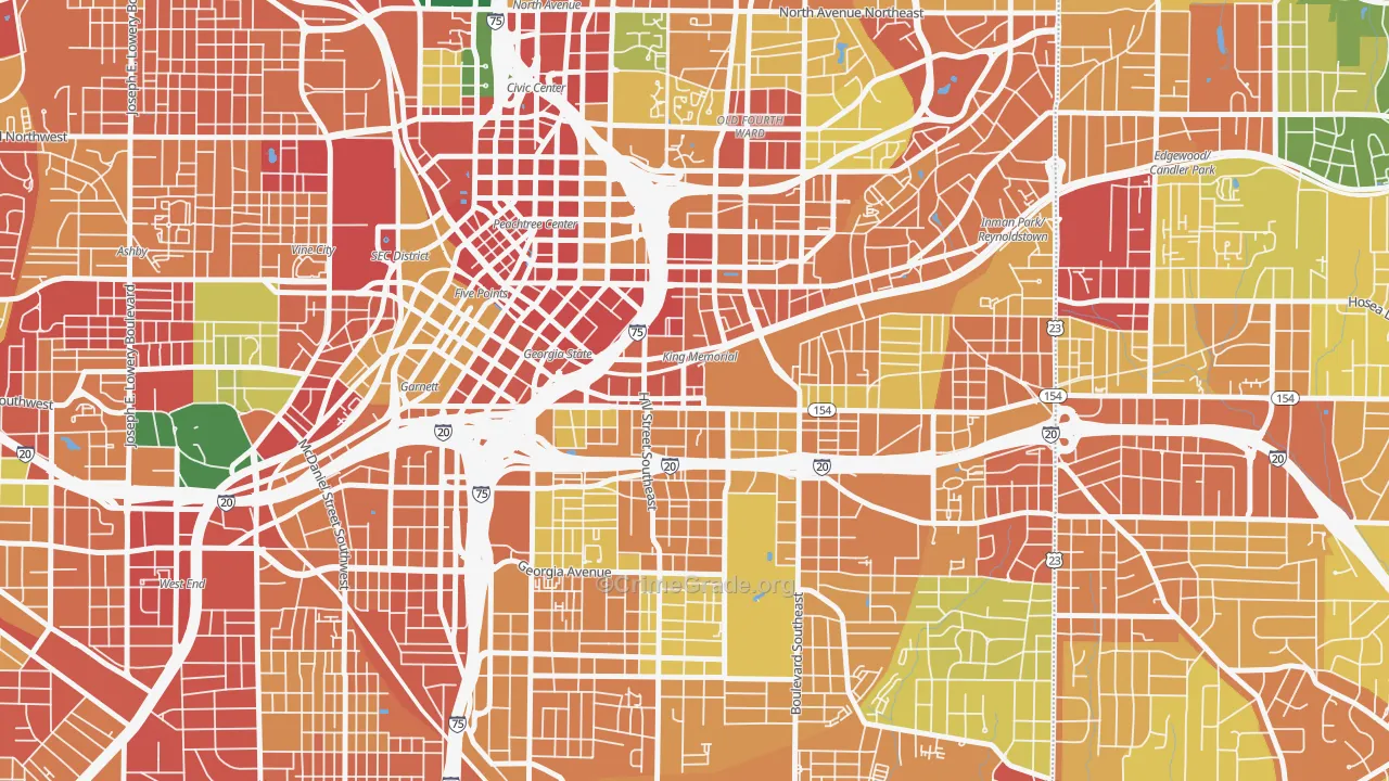 30312, GA Map of Theft Rates