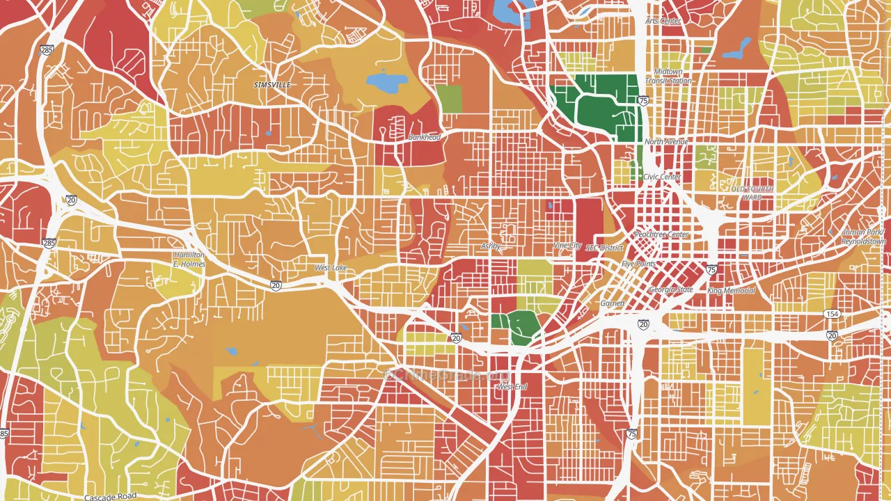 30314, GA Map of Theft Rates