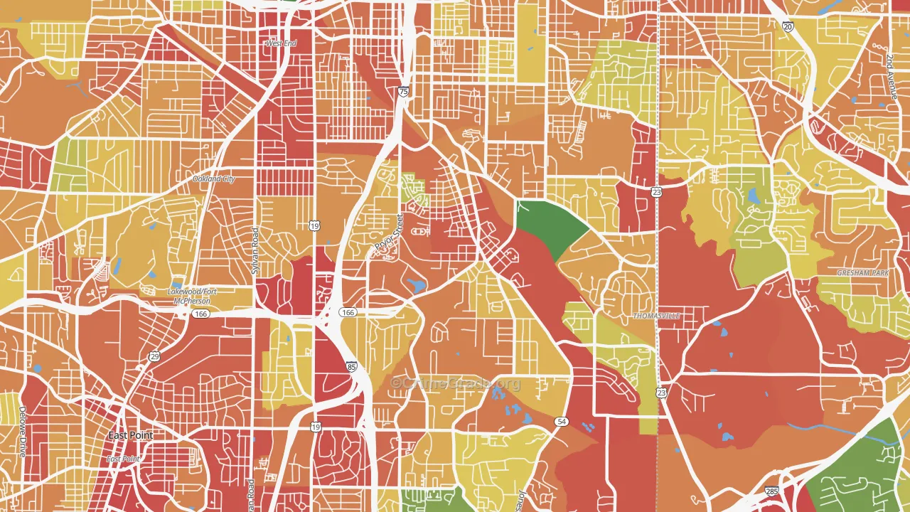 30315, GA Map of Theft Rates