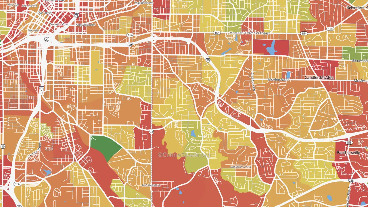 30316, GA Map of Theft Rates