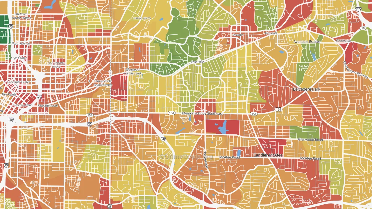30317, GA Map of Theft Rates