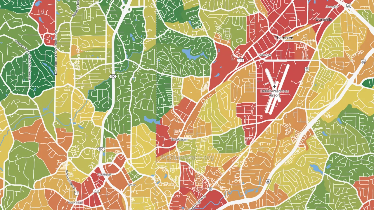 30319, GA Map of Theft Rates