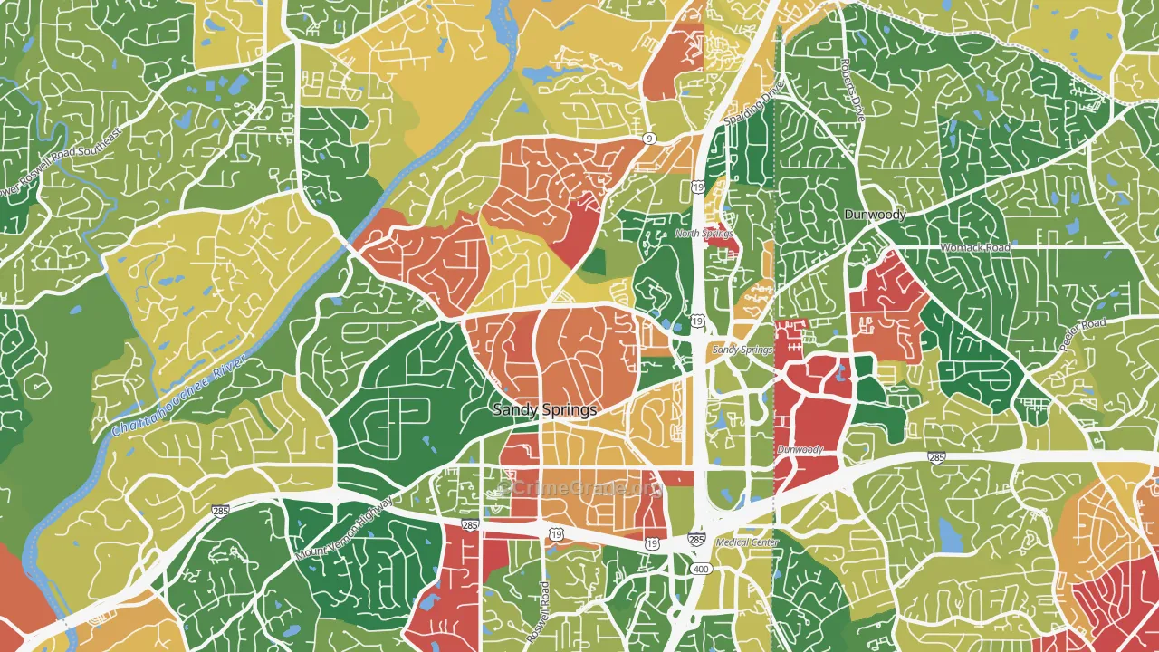30328, GA Map of Theft Rates