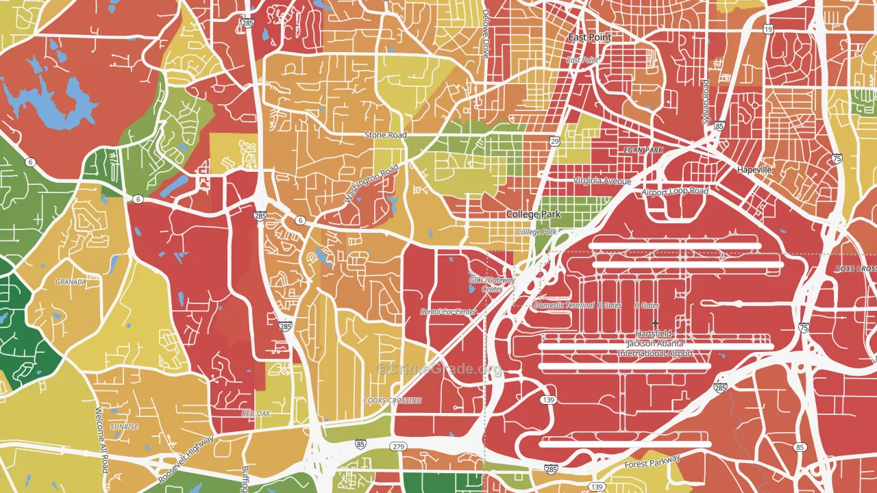 30337, GA Map of Theft Rates