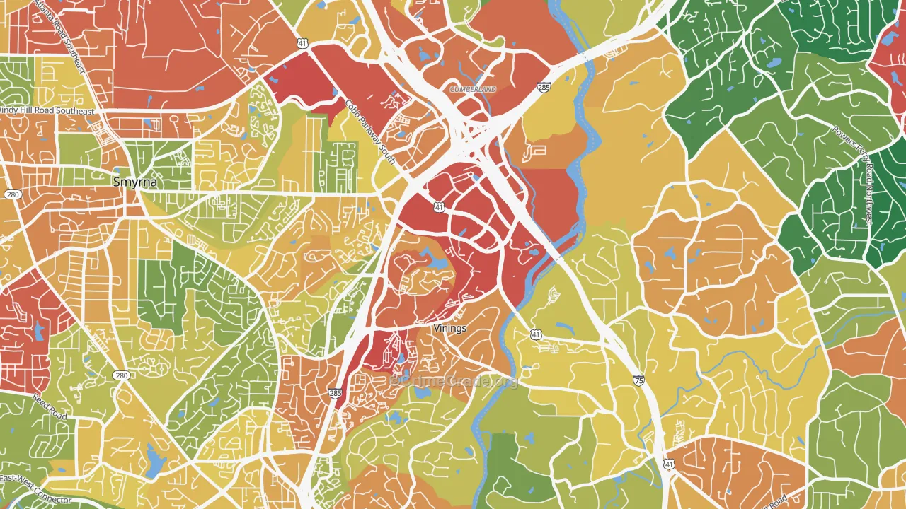 30339, GA Map of Theft Rates