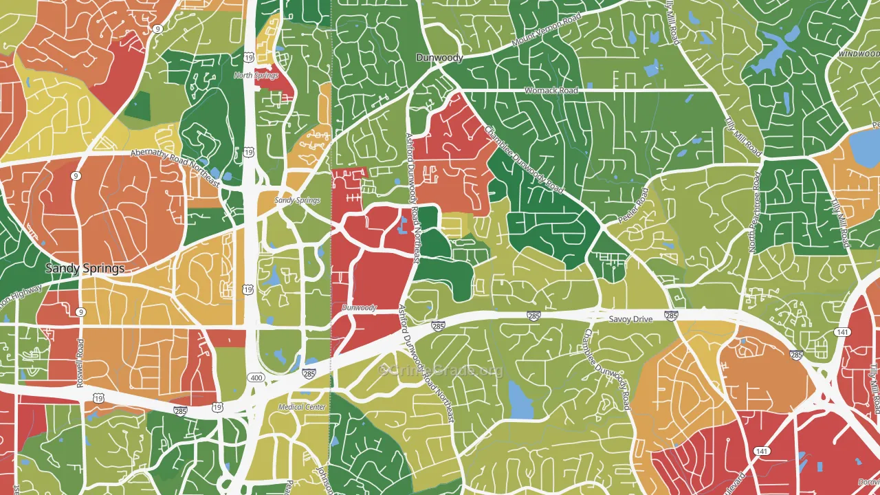 30346, GA Map of Theft Rates