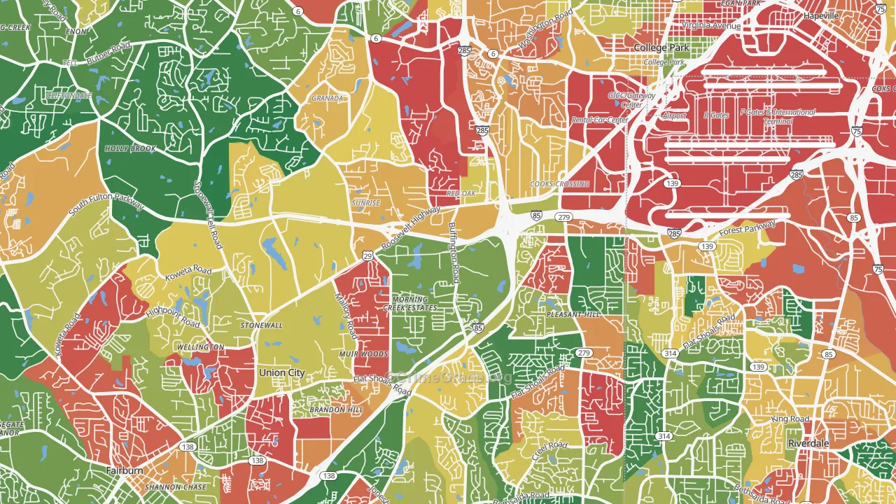 30349, GA Map of Theft Rates