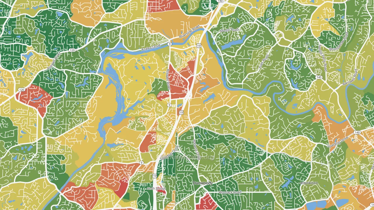 30350, GA Map of Theft Rates