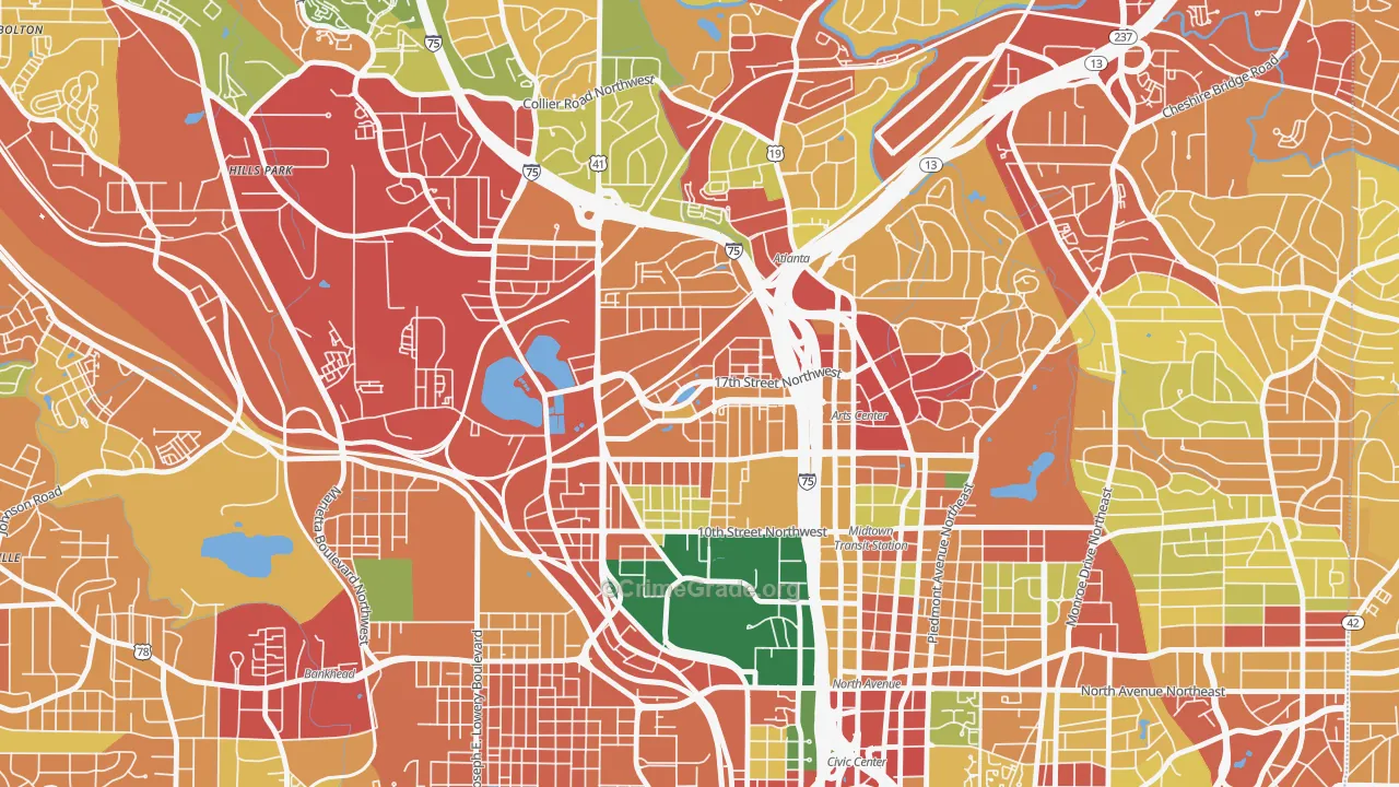 30363, GA Map of Theft Rates