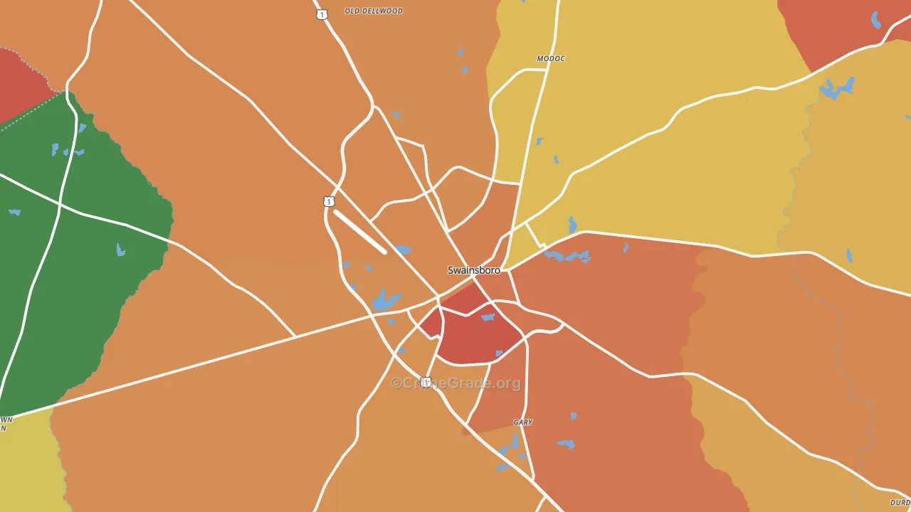 30401, GA Map of Theft Rates