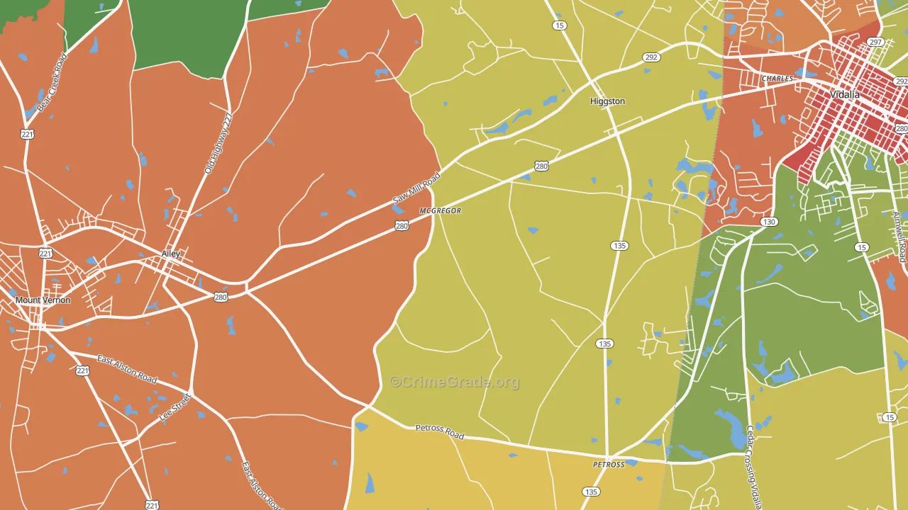 30410, GA Map of Theft Rates
