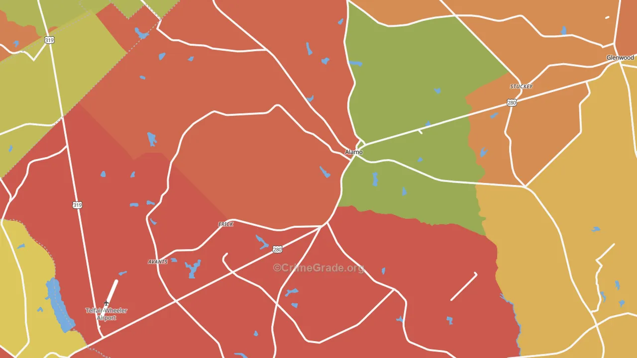 30411, GA Map of Theft Rates