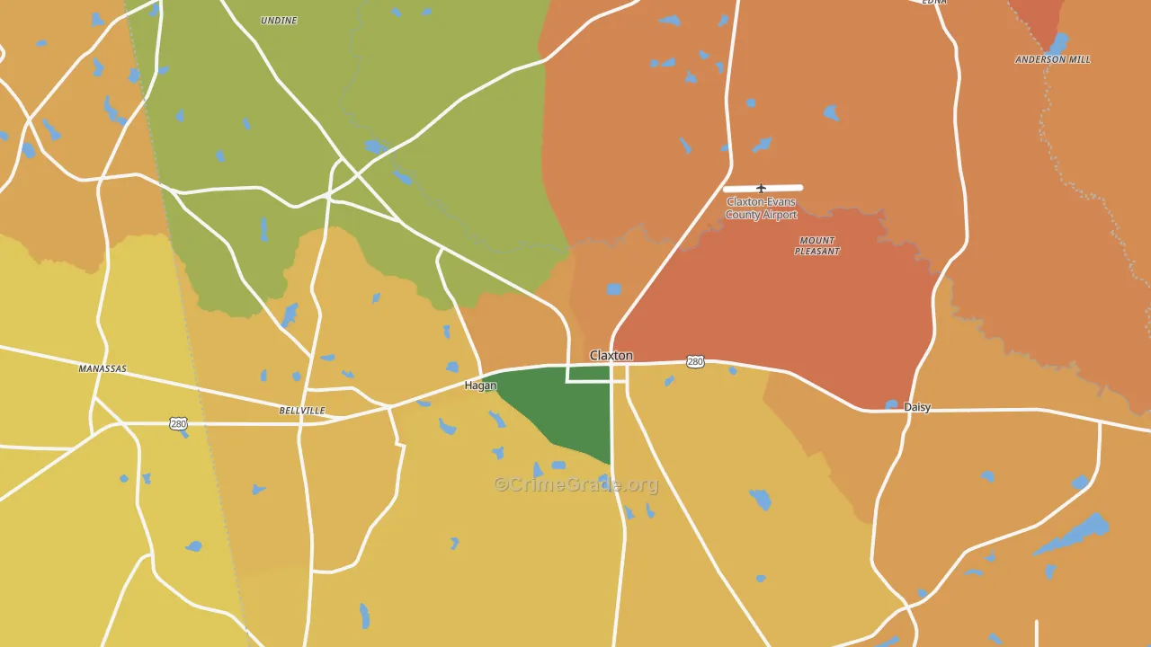 30417, GA Map of Theft Rates