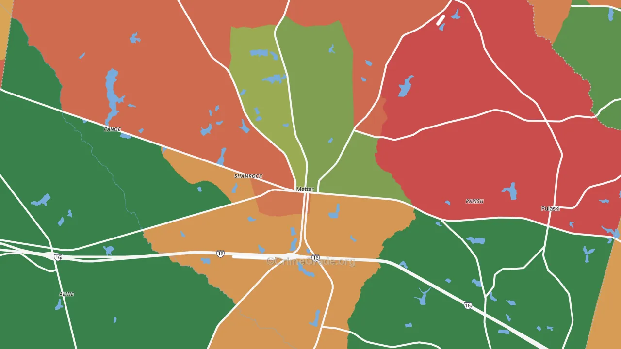 30439, GA Map of Theft Rates