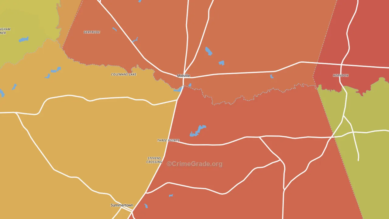 30441, GA Map of Theft Rates