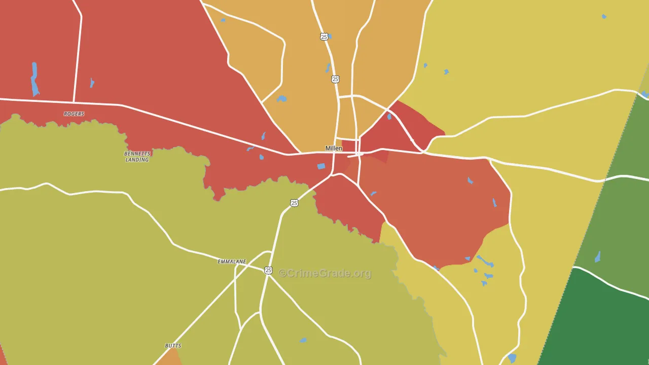 30442, GA Map of Theft Rates
