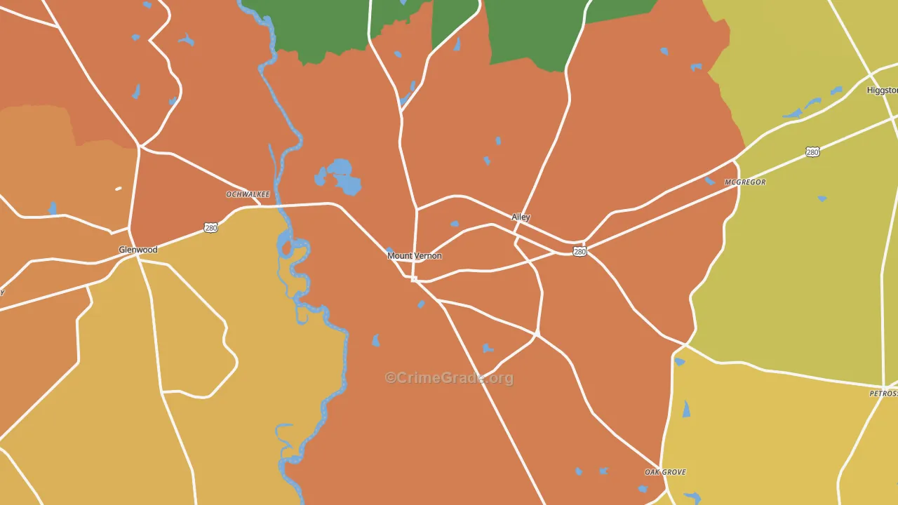 30445, GA Map of Theft Rates
